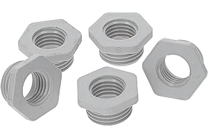 Kalitec G6161200 Riduzione M16/M12 Plastica Grigio Chiaro I Riduttore Pressacavo esagonale I M12 Filettatura interna I M16 Filettatura esterna I IP68