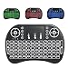 Produktbild Mini drahtlose Tastatur, Wishpower 2,4Ghz mini wireless Keyboard LED Hintergrundbeleuchtung Ergonomische tastatur mit touchpad für tastatur Smart TV, Raspberry Pi 3, PC fernbedienung (Farbe)