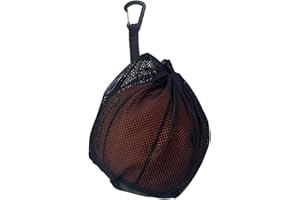OUDQFCJ 1 Ball mit Clip Tragbare Sporttasche Ballsack Ballnetz Basketball Tasche Fußball Netzbeutel für Kinder und Erwachsene Tennis Volleyball Handball Zubehör