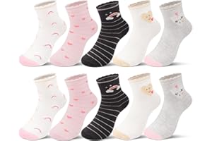 L&K-II 10 chaussettes pour enfants L & K-II en coton au hasard pour tout-petits à motifs mignons chaussettes pour enfants colorées 2823