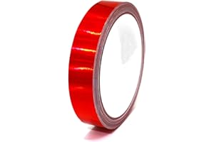 ‎FINEST FOLIA Finest Folia (0,79€/m) 10 Meter Hologramm Zierstreifen Basteln Möbel Auto Motorrad Modellbau Deko Dekorstreifen Klebestreifen selbstklebend DIY (Hologramm Rot, 12mm Breite)
