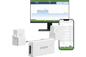 EMPORIA ENERGY Monitor de energía para el hogar inteligente | Vue - Monitor de electricidad en tiempo real | Medición solar/red | (solo monitor)