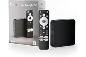 XstreamTec Dcolor GD2 Android Google TV Certified 4K Streamer Media Player Box Voice Assistant Remote Chromecast Built-In Smart Home Control WiFi Netflix Prime Video Play Store HDR10 Dolby Audio 32GB