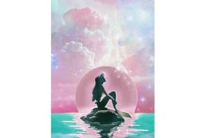 GOLDEN MAPLE 5D Diamond Painting Kits für Erwachsene, DIY Meerjungfrau Diamant Malerei Kunst Square Volldiamant Mosaik Set Handwerk, Home Geschenk 30x40cm