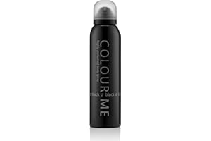 COLOUR ME Black 150 ml Spray corpo Profumo da uomo, Fragranza di lusso - Dopobarba da uomo, Persistente Fragranza di Milton-Lloyd, 150ml