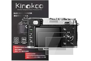 kinokoo Pellicola in vetro temperato per Fujifilm X100S/X100/X20/X10/X-E1 Clear Screen Pellicola per fuji X100S X100 X20 X10 X-E1 Senza bolle/Antigraffio (2 pezzi)