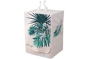 BaoT8YLu Waschmaschinenabdeckung, waschmaschinenbezug,automatische Waschtrocknerabdeckung zum Schutz der Frontlader-Waschmaschine(Palm Leaf,M Size 60 * 55 * 85cm)