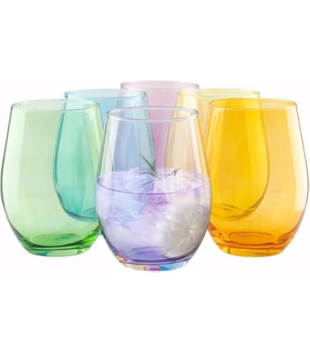 Villa D'Este Home Tivoli Lot De 6 Verres à Eau 600ml Givrés - Happy Hour Greenery