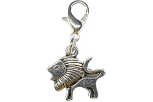 Miniblings Löwe Charm Zipper Armband Leo Katze Raubtier Löwen Silbern - Handmade Modeschmuck I Kettenanhänger versilbert - Bettelanhänger Bettelarmband - Anhänger für Armband
