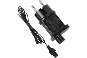 GOESWELL Lichterkette Netzteil Adapter 24V 0.15A 3.6W: Universal LED Transformator Stecker Eingang 220-240V 50-60HZ - IP44 Wasserdichtes Netzteil für Dekorative Weihnachtsbaumbeleuchtung Gartenbeleuchtung