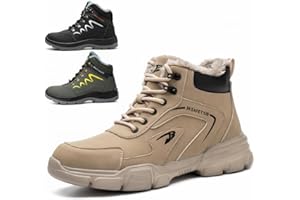 NACKINg Arbeitsschuhe Herren Damen Sicherheitsschuhe Wasserdicht Sicherheitsstiefel Winter Warm Gefüttert Schutzschuhe mit Stahlkappe