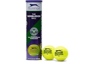 Slazenger Wimbledon Balles de tennis Tube de 4 balles de tenue Dobok Approuvé Tube (Violet)