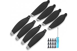 Dilwe Accessoire d'hélices de Drone RC Accessoire adapté pour Mini (Noir avec Bord argenté)