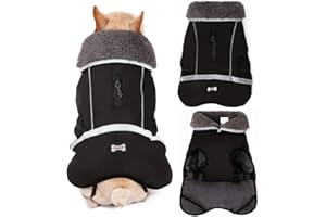 JRANTER Waterproof Windproof Dog Cold Weather Coats-Warm Dog Clothes Clothing Jackets for Small Large Medium Girl Boy Outdoor Indoor Activities (black, Medium)