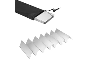SEMINISMAR Pare-Vent Pliable Aluminium,Plaques Pare-Brise de Camping,Camping Plein Air Pare-Brise,Protection antivent pour réchaud à gaz Pliable,pour Camping Réchaud Extérieur,Pique-Nique (14 Plaques)