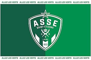 Drapeau ASSE - Collection officielle AS SAINT ETIENNE - 150 x 100 cm