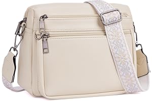 MUIIKOLA Sac à bandoulière pour femme, sac à bandoulière pour femme, sac à bandoulière en cuir, large sangle souple