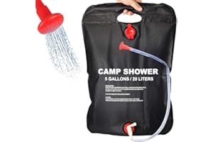 Itian 20L/5 Gallons Portable Solar Energy Heated Shower Bag Outdoor Camping Hiking PVC Water Bag