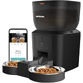 Haustier QQ025-Dual Kameralı Akıllı Kedi K&ouml;pek Otomatik Mama Kabı, App Uzaktan Kontrol, Sesle &Ccedil;ağırma, 480P Kamera, 4lt Hazne
