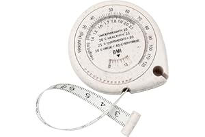 LIBAIDZ Ruban Mesure Corps 150cm,Mètre Ruban Rétractable et Connecté,Ruban à Mesurer Corporel,Mètre Ruban Double Face,avec Fonction de calcul du BMI,pour Mesure du Corps,Remise en Forme et Musculation