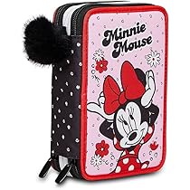 Astuccio Minnie Mouse - 3 Zip - Con 43 Accessori: Matite, Pennarelli, Forbici - Per Scuola E Divertimento - Foto 13