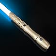 YDD GENIUS Dueling Metal Lightsaber-38.3inch, 4 Sounds Modes, Rechargeable FX Lightsabers, Perfect for Adults Kids, Xmas Party Favors Gift (97cm-IceBlue)