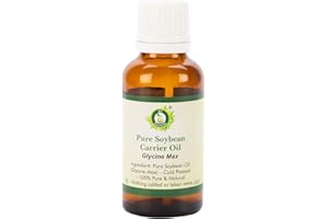 Huile soja | Glycine Max | Pour peau | Pour cheveux | Pour cuisine | Pour le visage | Huile soja | Huile soja pure | 100% naturel pur | Presséé à froid | Soybean Oil | 5ml | 0.169oz By R V Essential