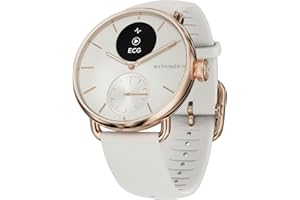Withings ScanWatch 2 Heart Health Hybrid Smart Watch for Men and Women - ECG, SPO2, Temperature Monitoring, Sleep Tracking, Respiratory Health, Cycle Tracking, Life Time