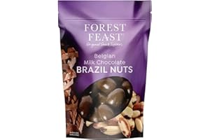 FOREST FEAST Belgian Milk Chocolate Brazil Nuts 700g | Natural Gluten Free Snack Coated in Milk Chocolate, High Protein, Chocolate Covered Brazil Nuts, Whole Brazil Nuts