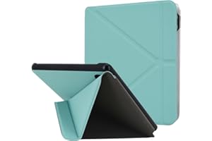 DMLuna Origami 2-Way Stand Case for Kobo Libra Colour (Model:N428, 2024 Release), Slim and Lightweight Premium PU Leather Protective Cover with Auto Sleep Wake Feature, Light Blue