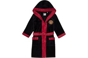 Manchester United F.C. - Szlafrok chłopięcy z kapturem - polarowy - oficjalne gadżety i akcesoria piłkarskie