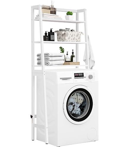 GOPLUS Scaffale Sopra WC, Mobile Salvaspazio per Bagno con 2 Ripiani