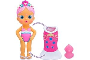 Bloopies Sirenetta Magiche Coda Mimi, Bambola Sirena con Coda Rimovibile e con Il Suo Amico del Mare, Spruzzano Acqua e Fanno Bolle, Gioco da Bagno e Giochi d'Acqua per Bambini +2 Anni