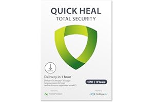 Quick Heal | Total Security | 1 User | 3 Years | Email Delivery in 2 hours - no CD
