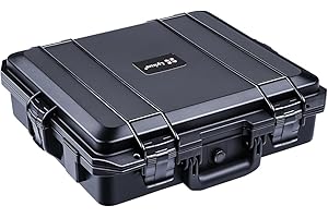 Lykus HC-4110 Wodoodporna twarda walizka z pianką, rozmiar wewnętrzny 41x36x13 cm, odpowiednia do aparatów fotograficznych, sprzętu elektronicznego itp.