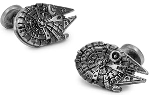 Gemelolandia | Boutons de Manchette de Chemise Halcon Milenario SW 25 x 16 mm | Pour Hommes et Garçons | Cadeaux Pour Mariages, Communions, Baptêmes et Autres Événements