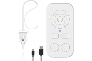 TESECU Bluetooth Fernbedienung, Handy Bluetooth Selfie Remote Control, Fernauslöser Selbstauslöser Fernbedienung für iOS, Android Smartphone (TikTok Weiß - 1pcs)