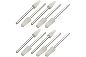 UXCELL sourcingmap® 2,35 mm chwyt 5 mm średnica stożkowa trzpień zamontowany punkt szlifowania biały 10 szt.