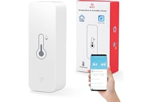 COIKES Wifi Termometro Igrometro Ambiente Interno, Monitoraggio Della Temperatura Di Umidità Wifi, Termometro Igrometro Intelligente Interno Per Monitor Remoto E Allarme Per Ufficio, Soggiorno, Hotel