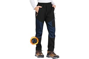 ZOOFLY Pantaloni Neve Trekking Bambino Impermeabili Sci Pantaloni Sci Invernali Ragazze Pantaloni Escursionismo Pantaloni Traspirante da Softshell Invernali Pioggia