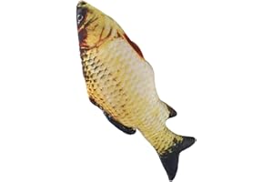 TNFEEON Poduszka w Kształcie Ryby Poduszka Ponadgabarytowa Poduszka Kreatywna 3D Karp Kształt Ryby Poduszka Imitująca rzuć poduszkę Dzieci Dekoracje na sofę do Domu (40cm)