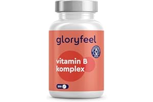 Vitamin B Komplex - 200 vegane Tabletten (7 Monate) - Alle 8 B-Vitamine in 1 Tablette - B1, B2, B3, B5, B6, B7, B9, B12 - Lab