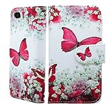 NWNK13® iPhone 5C Pu Leather Book Wallet Cover + Screen film & Polishing Cloth