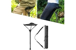 StyleBest Chaise de Camping Pliante - Chaise Pliante télescopique à Une Jambe Tabouret de Camping Chaise Haute réglable à Une Jambe pour la pêche en Camping