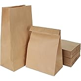50 PCS Brown Paper Bags Small- 9x5.5x17 CM For Snack, Birthday