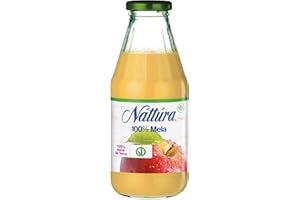 NATTURA Succo di Mela Bio, Succo di Frutta Senza Zucchero con 100% Mele Biologiche, Ricco di Antiossidanti, Vegan, 500 ml