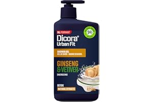 Dicora Urban Fit, energetyzujący żel pod prysznic z ekstraktami z wetywera i imbiru, żel pod prysznic, który zapewnia wyjątkowe i pobudzające uczucie, rozmiar 825 ml
