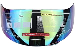 KSTE Visiere Casco, Visiera - Moto Visiera del Casco Lens, Sostituzione del Parabrezza for 316 902 AGV K5 K3SV (Tawny Colorati e Nastro)