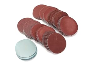 POWERFUL TOOLS 100 fogli di carta vetrata con magic stickers, 75 mm, grana 80 100 180 240 600 800 1000 1200 2000 3000, dischi abrasivi in magic stickers con 10 grane, 10 pezzi per ogni grana