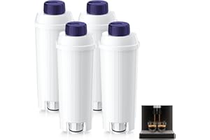 ARETHONE Wasserfilter für Delonghi Kaffeevollautomaten, Ersatz für De'Longhi Wasserfilter DLSC002, Kompatibel mit De'Longhi Magnifica S, Dinamica, Eletta Explorer und ECAM-Serie (4 Stück(1er Pack))